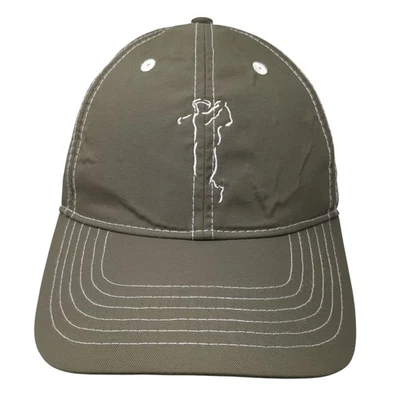 Antigua Golf Strapback Baseball Cap Green One Size Adjustable Embroidered Nylon - Image 1 of 4