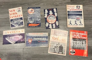 1950s- 1970s New York Yankees 8 Scorecard Program Lot  HOF Mickey Mantle Marist - Picture 1 of 11