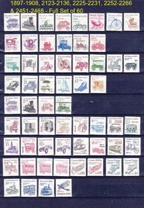 Bobinas de transporte de EE. UU. completas MNH OG 1897//2468 conjunto de 60 problemas ver escaneo - Imagen 1 de 1