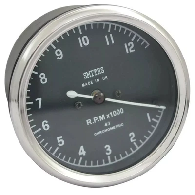 Smiths Replica Tachometer Tacho Meter 0-12 RPM x 1000 4:1 For BSA Vincent Ariel Foto 1 de 3