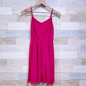 Vestido Cami Antiguo Azul Marino Calce y Acampanado Rosa Caliente Espalda Calada Sin Mangas Para Mujer Pequeño - Imagen 1 de 7