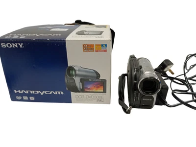 Sony Handycam DCR-DVD306E Camcorder with Charger and Box - PAL Format Turns On - Image 1 of 4