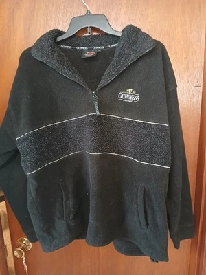 Sudadera Guinness 1/4 Cremallera Para Hombre 2XL XXL Polar Pullover Logo Bordado Foto 1 de 2
