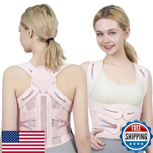 Posture Corrector Unisex Large Black Adjustable Back Brace Shoulder Straightener - Picture 1 of 6