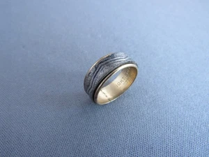 VINTAGE 14K STERLING GOLD GEFÜLLT & STERLING ESPO ZIGARREN BANDRING GRÖSSE 6,25 - Bild 1 von 5