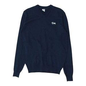 Jersey Diesel Para Hombres Azul Marino | Suéter Informal Diseñador Cuello en V Prendas de Punto De Colección - Imagen 1 de 4