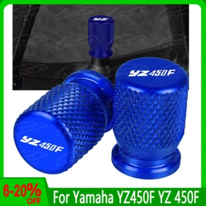 For Yamaha YZ450F YZ 450F Motorcycle CNC Wheel Tire Valve Air Port Cover Caps - Imagen 1 de 13