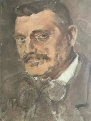 Belle Peinture Huile Papier Portrait 1900 Impressionniste Impressionnisme Art - Photo 1/4