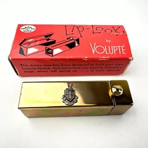 Vintage Volupte Lip-Look kompakter Lippenstifthalter & Klappspiegel mit Box Neu aus altem Lagerbestand - Bild 1 von 14