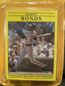 1991 Fleer PITTSBURGH PIRATES Baseball Card Team Set Barry Bonds Steve GarveyA31 - Picture 1 of 12
