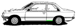 Reparaturblech - Anschlussblech links für Opel Rekord E und Opel Commodore C - Bild 1 von 5