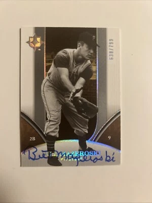 2006 AUTOGRAPHED Ultimate Collection /799 Bill Mazeroski #208 HOF #6 - Image 1 of 2