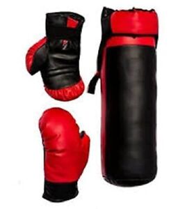 Boxing kit Punching Bag, 1 Pair Boxing Gloves and 1 Protective Head Guard