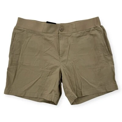 Tommy Hilfiger Shorts Womens XXL Beige Elastic Chino Cotton Stretch Comfort NWT - Image 1 of 4