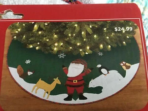 Trim A Home Santa Christmas Tree Skirt 48" Holiday Decoration NWT - Picture 1 of 6