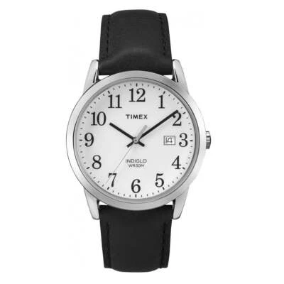 Timex  Watch TW2P75600 Mens Indiglo Easy Reader Black Leather Strap - Image 1 of 3