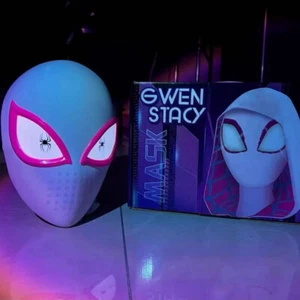 Spider-Man: Into the Spider-Verse Spider-Gwen Stacy Cosplay LED Eyes Mask Helmet - Picture 1 of 19