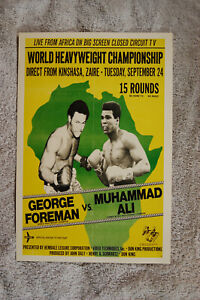 Muhammad Ali vs George Foreman Fight Poster 1974 Kinshasa Gombe Zaire #2