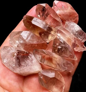 100g 10 Stück Natürliche Phantom Rote Pyramide Lemurien Quarz Kristallspitze s857 - Bild 1 von 7