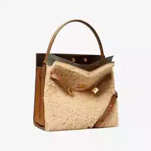 Tory Burch Lee Radziwill Doppia Borsa 100% Pecora/Camoscio con Sacchetto Polvere - Foto 1 di 12