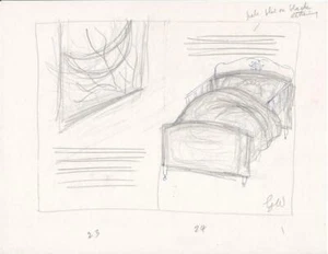 ARCHIVO DE GARTH WILLIAMS 2 BOCETOS DE CAMA CON INICIALES Y RIMA Primer libro del bebé certificado de autenticidad - Imagen 1 de 4