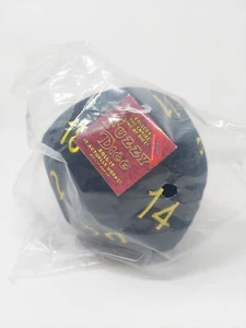 Fuzzy Dice 20 Sided Die 5" Plush Toy Vault # 06319 D20 Tabletop Gaming D&D Black - Picture 1 of 5