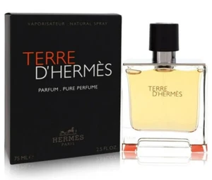 Terre D'Hermes By Hermes Men 2.5 oz 75 ml *Pure Parfum* Spray Nib Sealed - Picture 1 of 2