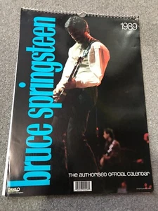 BRUCE SPRINGSTEEN 1989 Official Calendar - Vintage Collectible Memorabilia - Foto 1 di 4