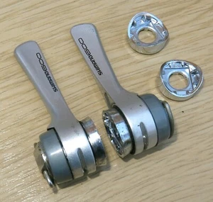 Shimano 600 Ultegra SL-6401 8 speed Gear Levers - with additional alloy adaptors - Picture 1 of 6