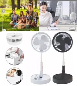 Kingavon USB Rechargeable Telescopic Folding Fan Portable Cordless Desktop Fan - Picture 1 of 19