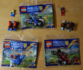 LEGO 30371 30372 30374 Nexo Knight Polybags 2 complete, 1 sealed