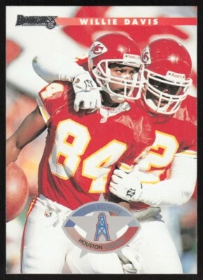 1996 Donruss Football Willie Davis #91 Houston Oilers - Image 1 of 2