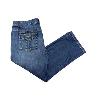 Vintage Ann Taylor Jeans Straight Leg Crop Length size 12 90s Made in Hong Kong - Picture 1 of 6