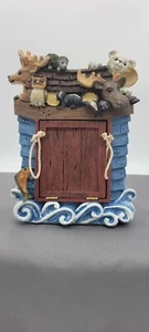 Vtg Noah's Ark Hinged Photo Frame by Figi 3-1/2" x 5"  Religious - Resin - Picture 1 of 4