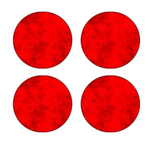 Aufkleber Holografie-Leucht-Reflektoren 110 x 90 mm rot  Warn Sticker - Bild 1 von 1