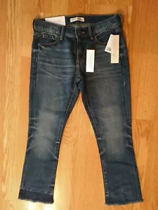 BANANA REPUBLIC CROPPED FLARE JEANS BLUE DENIM SIZE 24 Petite ID RISE STRETCH - Bild 1 von 5