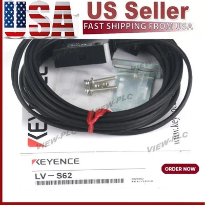 Keyence LV-S62 Laser Sensor LVS62 New US Free TAX 1PC  US Free TAX - Image 1 of 4