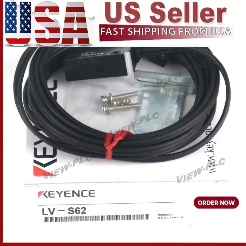 Keyence LV-S62 Laser Sensor LVS62 New US Free TAX 1PC  US Free TAX - Image 1 of 4
