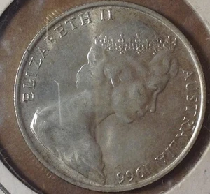 20th Cent. .800 Silver World Coin Lot Australia 1966 50 Cents .3416 ASW BU KM#67 - Picture 1 of 4