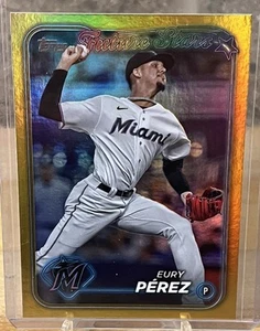 2024 Topps Series 1 EURY PEREZ FUTURE STARS GOLD FOIL Parallel #197 Marlins - Bild 1 von 2