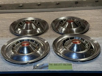 VINTAGE 1954 CHEVY BELAIR 150/210 HUBCAPS WHEEL COVERS - Image 1 of 4