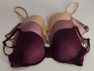 Paquete de 3 sujetadores Victoria's Secret ROSA Wear Everywhere ligeramente forrados 36C - Imagen 1 de 12