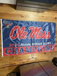 Ole Miss Rebels Sugar Bowl Flag 2016 3'X5' University NCAA Mississippi SEC - Imagen 1 de 2