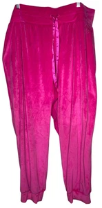 Pantalones deportivos Victoria’s Secret de terciopelo rosa intenso bolsillo con logotipo Y2K talla XXL - Imagen 1 de 7