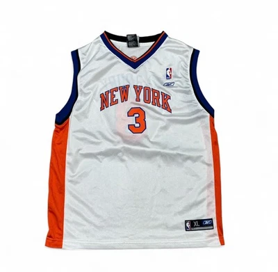 Stephon Marbury Knicks Jersey – Reebok – Size XL – White Home Basketball Jersey - Image 1 of 4