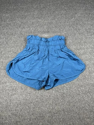 Pantalones Cortos Free People Movement Mujer Extra Pequeños Azul Alto Volantes Informales Foto 1 de 4