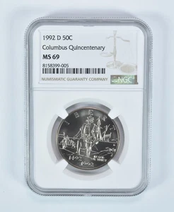 1992-D Columbus Quincentenary Commemorative Half Dollar MS69 NGC *4114 - Picture 1 of 5