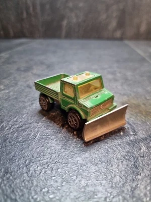 Vintage Majorette Green Unimog With Snow Plough  1/82 Scale - Image 1 of 4