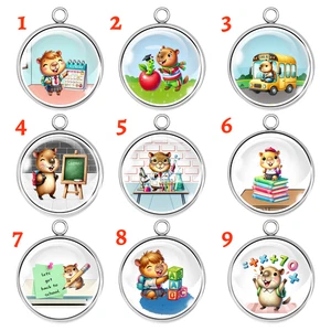 Dijes Capibara Regreso a la Escuela - Lindos Dijes Temáticos Escolares para Joyería - Imagen 1 de 23