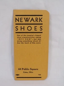 Antique Newark Shoes Advertising Notepad Lima OH Paper Ephemera Early 1900s - Picture 1 of 4